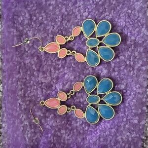 Pink & Blue Earrings